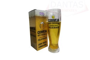 Copo Tulipa Congelavel - Cerveja Não Engorda Preenche o Corpo de Felicidade