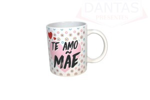 Caneca em Cerâmica 325ml Te amo Mãe - Mark Presentes