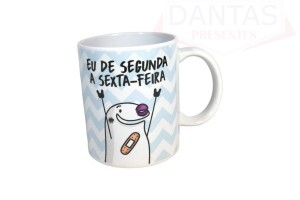 Caneca em Cerâmica 325ml Eu de Sábado à Domingo - Mark Presentes