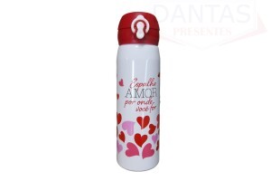 Garrafa de aluminio espalhe amor por onde for 550ml
