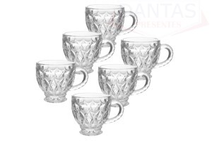 Xícara C/ 6 UND de Cristal Lile 200ml - Lyor