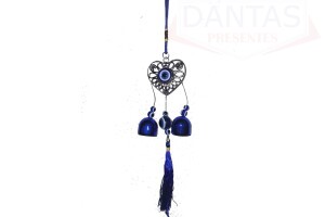 Sino Dos Ventos Mensageiro Coração olho Grego 38cm