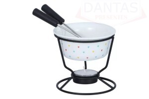 CONJUNTO FONDUE COLOR LOVE 5 PEÇAS