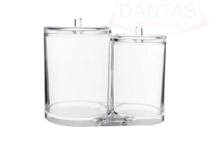 Organizador de Cosmético Duplo em Plástico 15cm - InterPonte