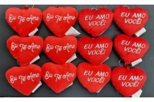 Chaveiro Coração Eu amo Voce / Eu te Amo 10cm  Unidade - Interponte