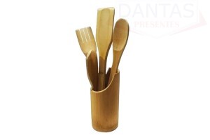 JOGO DE TALHERES EM BAMBU 31CM