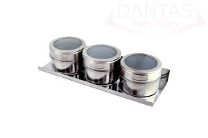 PORTA CONDIMENTO MAGNÉTICO 3 PEÇAS