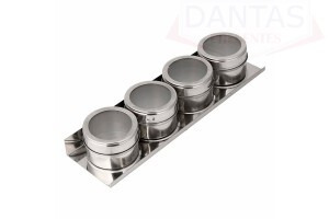 PORTA CONDIMENTO MAGNÉTICO 4 PEÇAS