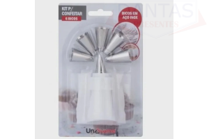Kit para Confeitar 7 Peças Branco - UnyGift
