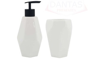 Jogo de Banheiro de Porcelana 02 peças - Amigold