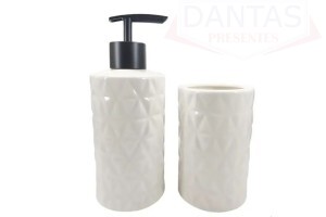 Jogo de Banheiro de porcelana 02 peças- Amigold