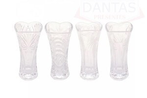 Vaso de Vidro Tulipa Sortido 8x18cm - Coliseu