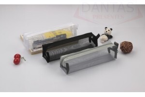 Estojo Escolar de Nylon Transparente