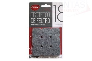 Protetoe Quadrado de Feltro Para Móveis 2,5cm Clink