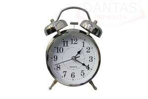 Relógio Despertador de Metal 17cm - Dantas