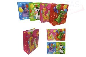 Sacola de Presente sortidas com 12 unidades 32cm - Dantas