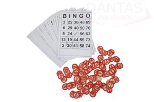 Kit Bingo 115 peças (40 Cartela e 75 Pedras) - Dantas