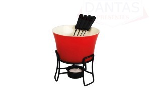 Conjunto Fondue Zermatt Vermelho 6 peças - Etilux