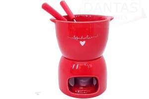 Conjunto Fondue Lamour Vemelho 5 peças - Etilux