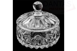 Potiche Decorativa Cristal de Chumbo Loise Transpartente 11x11cm - Lyor