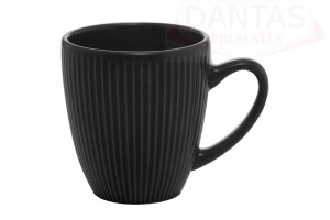 Ceneca de Ceramica Roma Preta 210ml - Lyor