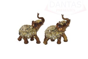 Enfeite de Resina Mini Elefante de Resina - Amigold