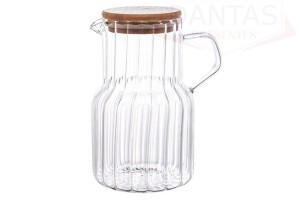 Jarra de Vidro com Tampa de Bambu Classic 01 litro - Lyor