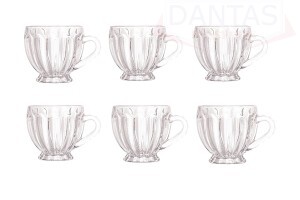 Xícara de Cristal com 06 peças de Chumbo Renaissance 200ml - Coliseu