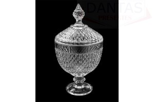 Potiche Decorativo de Cristal Perseu 15x28cm - Lyor