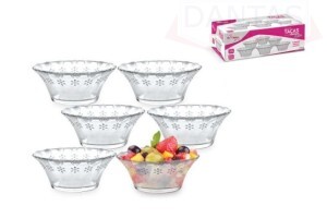 Jogo com 6 peças de Taça de Vidro para Sobremesa Cotton 250ml