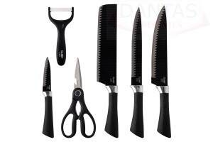 Kit Facas 06 peças Aço Inox e Plastico PP - Clink