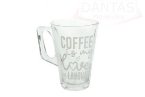 Conjunto 03 peças Caneca Coffee is My Love Languagem 230ml - Etilux