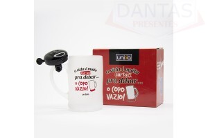Caneca Campainha A vida é Muito Curta para deixa o Copo Vazio 400ml - Unika