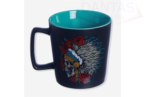 Caneca BBuck Caveira Cacique 400ml - Zona Criativa