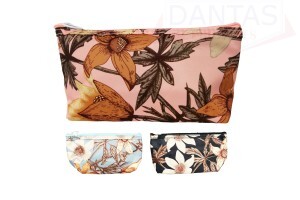 Necessaire Oval Floral 21x10x5cm - Dantas