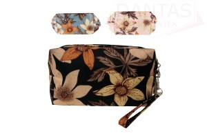 Necessaire Estojo com alça Floral 18x12x7cm - Dantas